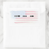 Rectangulaire USA en Morse Code avec Sticker Drapeau - Personnal (Sac)