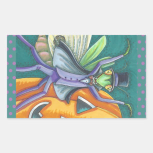 Rectangulaire VAMPIRE PRIER MANTIS BUG STICKER TÊTE Rectangle