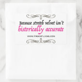 Rectangulaire Velours stretch n'est pas exact - Sticker (Sac)