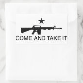 Rectangulaire Venez et prenez-le Sticker à pistolet (Sac)