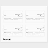 Rectangulaire Vérifier Sticker Money Manifest Objectifs (Feuille)