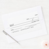 Rectangulaire Vérifier Sticker Money Manifest Objectifs (Enveloppe)