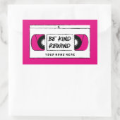 Rectangulaire VHS Be Kind Rewind Novelty Sticker (Sac)
