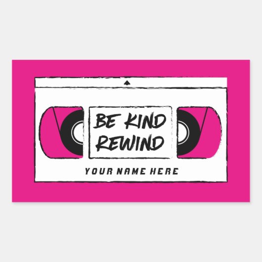 Rectangulaire VHS Be Kind Rewind Novelty Sticker (Devant)