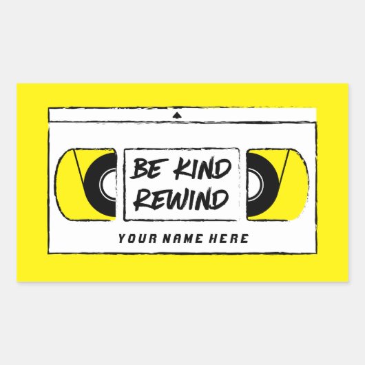 Rectangulaire VHS Be Kind Rewind Novelty Sticker (Devant)