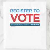 Rectangulaire Volontaire Sticker du registraire adjoint (Sac)