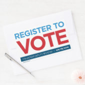 Rectangulaire Volontaire Sticker du registraire adjoint (Enveloppe)