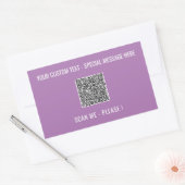 Rectangulaire Votre Sticker d'informations d'analyse de code QR (Enveloppe)