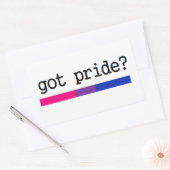Rectangulaire Vous avez de la fierté ? Bisexuel Bi Pride Sticker (Enveloppe)