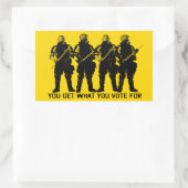 Rectangulaire Vous Obtenez Ce Que Vous Votez Pour Sticker Set (Sac)