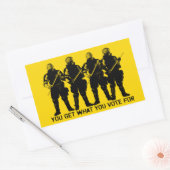 Rectangulaire Vous Obtenez Ce Que Vous Votez Pour Sticker Set (Enveloppe)