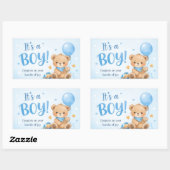 Rectangulaire Welcome Baby Boy – A Bundle of Joy Sticker (Feuille)