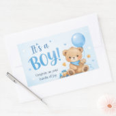 Rectangulaire Welcome Baby Boy – A Bundle of Joy Sticker (Enveloppe)