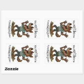 Rectangulaire Werewolf gluten sticker (Feuille)