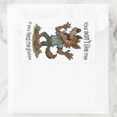 Rectangulaire Werewolf gluten sticker (Sac)