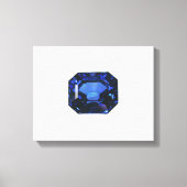 Rectangular Sapphire Blue Pattern Canvas Afdruk (Voorkant)