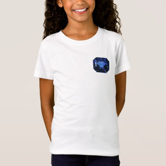 Rectangular Sapphire Blue Pattern T-shirt (Voorkant)
