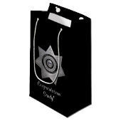 Rectificatiefunctionaris Badge, Silver-Black-Gift  Klein Cadeauzakje (Voorkant Gekanteld)