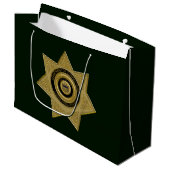 Rectificator Badge Gold-Grn-Large Gift Bag Groot Cadeauzakje (Voorkant Gekanteld)