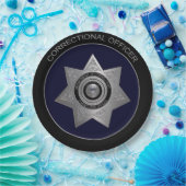 Rectificerende functionaris Badge Silver BORDEN 02 Papieren Bordje (Feest)