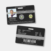 Rectificerende functionaris Foto Professional Jail Badge (Voor- en achterkant)