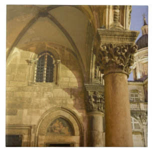 Rector's Palace Arches met Dubrovnik Cathedraal Tegeltje