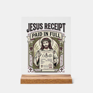 Reçu de Jésus payé en totalité Reçu de Jésus payé