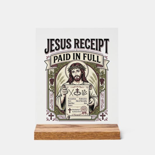 Reçu de Jésus payé en totalité Reçu de Jésus payé (Recto)