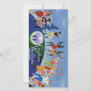 Recueillez la carte de logo de femmes