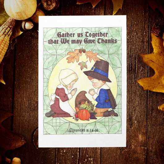 Recueillez-nous ensemble carte de thanksgiving