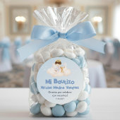 Recuerdos Bautizo Jongen Engel Doop Gunsten Gesche Ronde Sticker