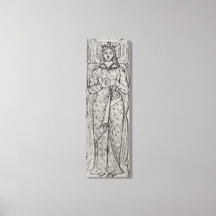 Recumbant Eleanor van Aquitaine Canvas Afdruk