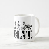 Recumbent Bicycle Evolution Fun Sports Art Koffiemok (Voorkant rechts)