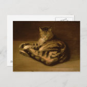 Recumbent Cat, 1898 Briefkaart (Voorkant / Achterkant)
