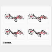 Recumbent Trike Rechthoekige Sticker (Vel)