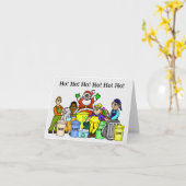 Recyclage Carte de Noël Père Noël et poubelle Homm (Fleur jaune)