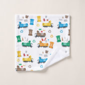 Recyclage coloré Camions-poubelles et poubelles (Gant de toilette)