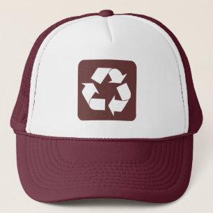 Recyclage - donkerbruin trucker pet