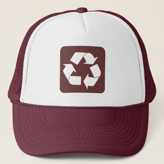 Recyclage - donkerbruin trucker pet (Voorkant)