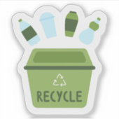 Recyclage Éco-Personnalisé-Coupe Vinyl Sticker (Devant)