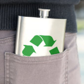 Recyclage-symbool - groen heupfles (Voorbeeld)