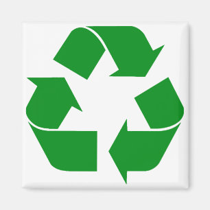 Recyclage-symbool - groen magneet