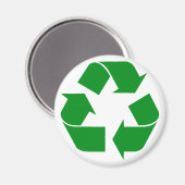 Recyclage-symbool - groen magneet (Voorkant / Achterkant)