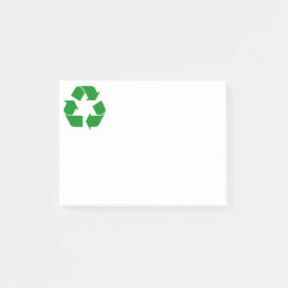 Recyclage-symbool - groen post-it® notes