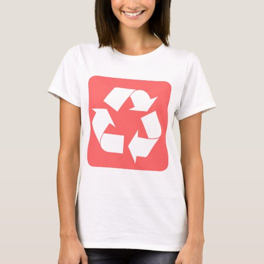 Recyclage - Tropisch roze T-shirt (Voorkant)