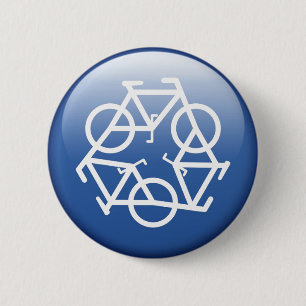 recycle blauwe knop door Petr Kratochvil Ronde Button 5,7 Cm