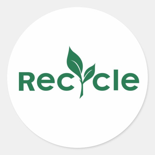 Recycle - devenez écolo grand autocollant (Devant)