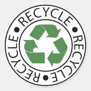 Recycle Groen Symbool Ga Groen Aarddag Eco Ronde Sticker