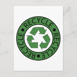 recycle groene symbool ga naar groene aarde dag ec briefkaart