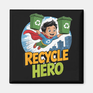 Recycle held kinderen aarde dag magneet